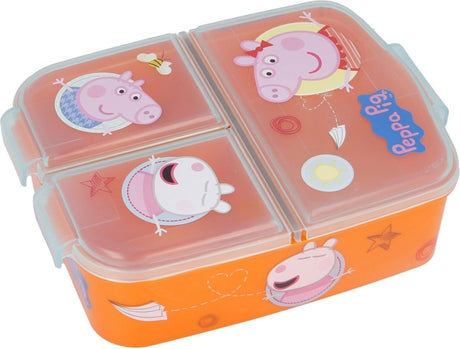 Disney Lunchbox mit Fächern Peppa Pig 19,5 x 16,5 x 6,7 cm Polypropylen