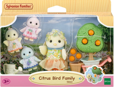 Sylvanian families 5860 familie citroenvogel- fluweelzachte speelfiguren voor in poppenhuis