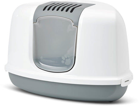 Savic Nestor Corner – Katzentoilette – Ecktoilette – Grauweiß – 58,5 x 45,5 x 40 cm