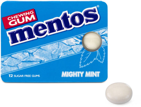 Mentos Gum Mighty Mint - Kaugummi - Blister - zuckerfrei - 1x12 Stück