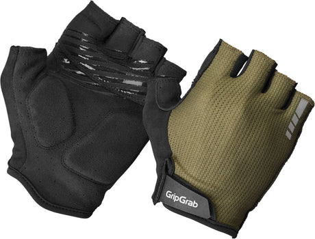 Gripgrab – Explr gepolsterte Kurzfinger-Sommer-Fahrradhandschuhe mit Polsterung – Unisex – Olivgrün