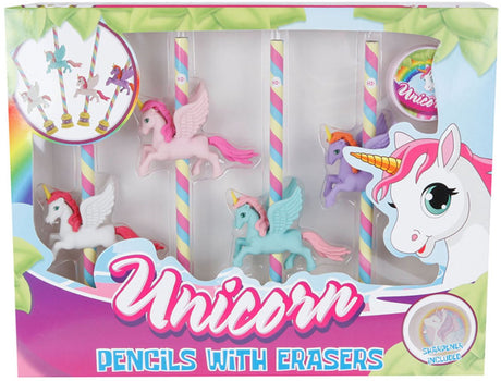 5-teiliges Einhorn-Bleistiftset ohne Marke Sans Marque mit Anspitzer
