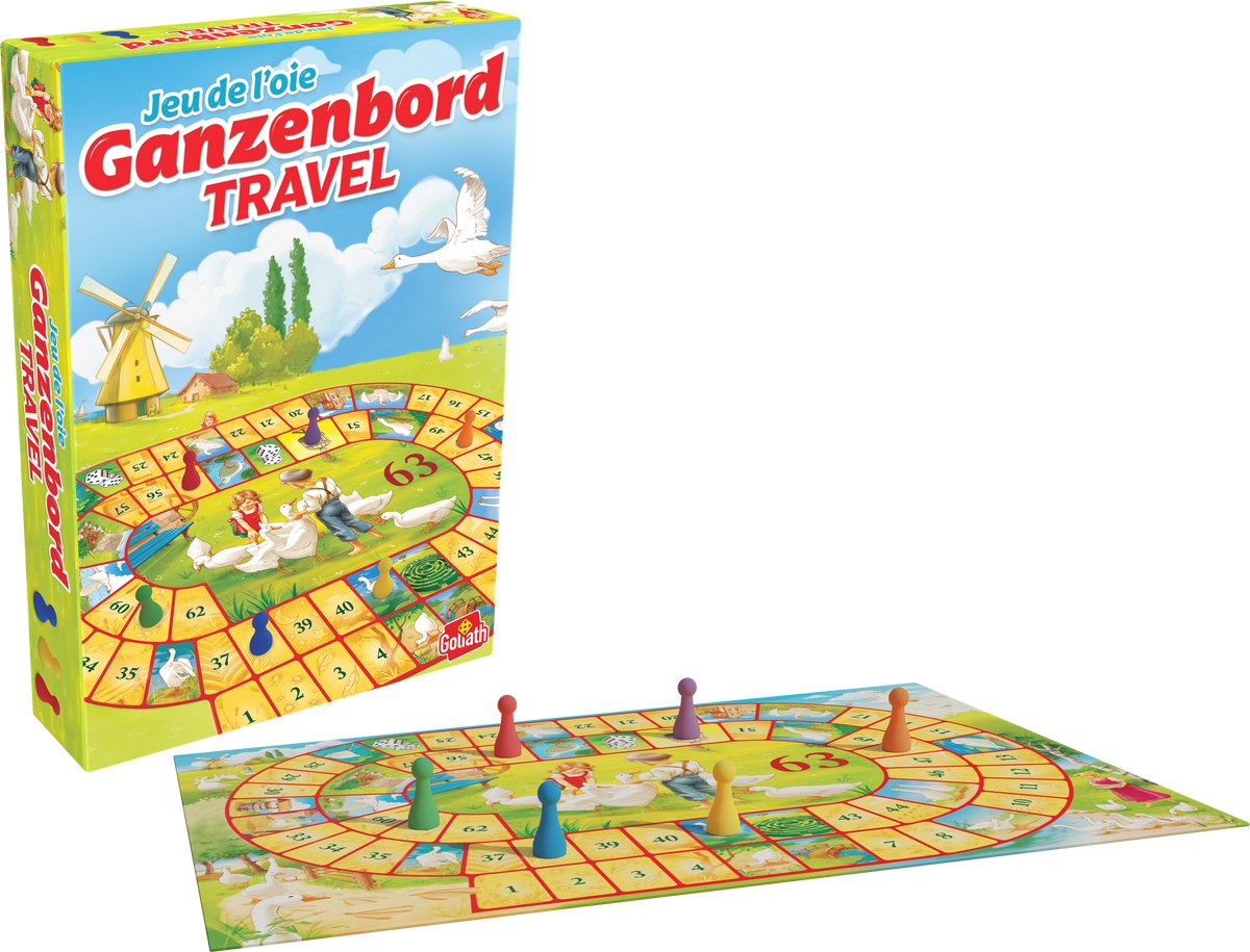 Goliath ganzenbord travel – bordspel – reisspel – hollandse gezelligheid