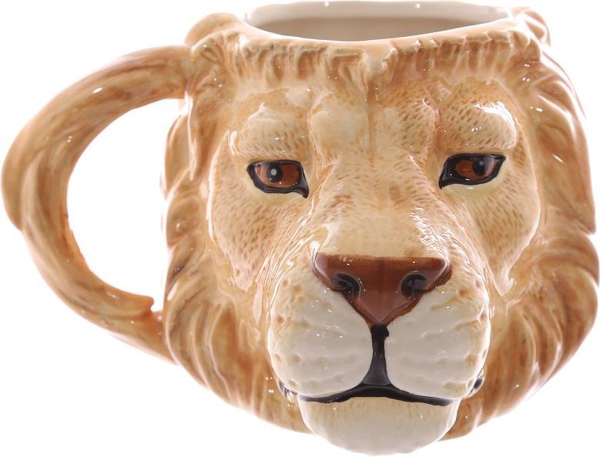Löwenförmiger Keramikbecher