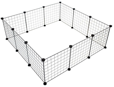 Duvo plus my home modulares Gehege für Kleinsäuger 107x107x35cm schwarz