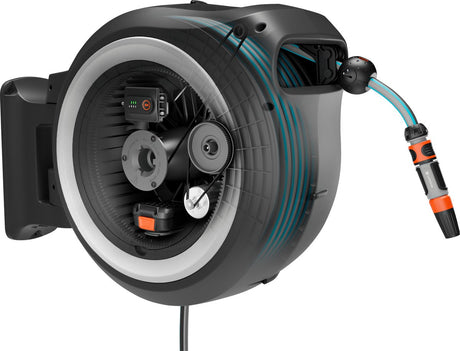 Gardena Powerroll XL Akku-Schlauchtrommel Solo – Grau-Weiß – 40 m
