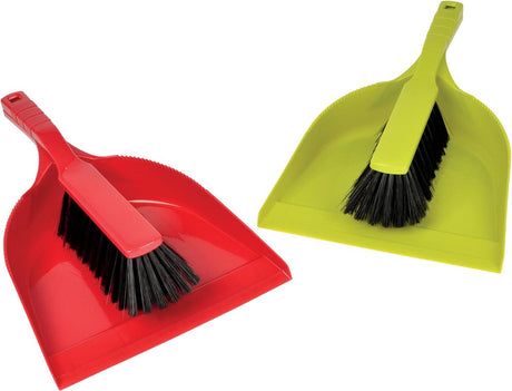 Merkloos sans marque stofblik met handveger uit pvc geassorteerde kleuren