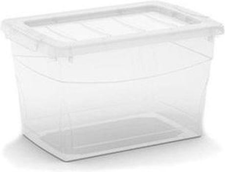 Kis Omnibox – Aufbewahrungsbox mit Deckel – 16 l – 38,5 x 25,5 x 23,5 cm – transparent