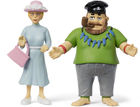 Pippi Kinderbücher Langstrumpf Spielfiguren Ephraim und Fräulein Prysselius Puppenset.