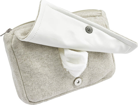 Meyco Baby Knit Basic Baby-Feuchttuchbeutel – Sandmelange