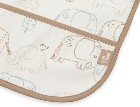 Jollein slabbetjes waterproof met mouw - 1 stuk - 75 cm - elephant tales