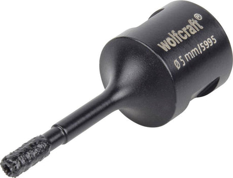 Wolfcraft – Diamant-Lochsäge – Diamantbohrer – 5 mm – Fliesenbohrer – für Winkelschleifer – 5995000