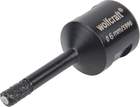 Wolfcraft – Diamant-Lochsäge – Diamantbohrer – 6 mm – Fliesenbohrer – für Winkelschleifer – 5996000