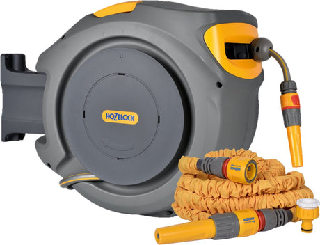 Hozelock-Autohaspel 30 Meter + ausziehbarer Superhoze-Schlauch 7,5 Meter