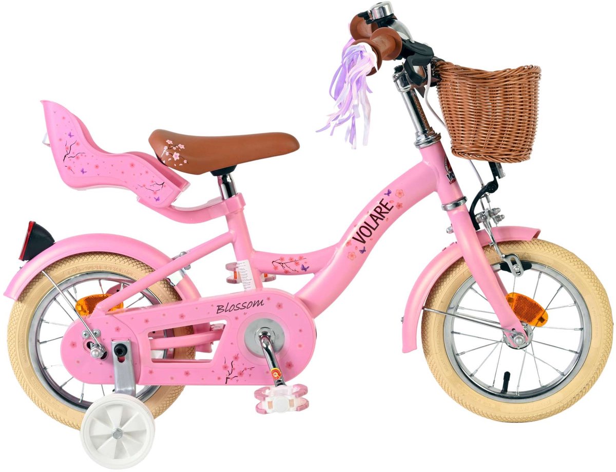 Volare Blossom Children's Bicycle - Mädchen - 12 Zoll - Pink