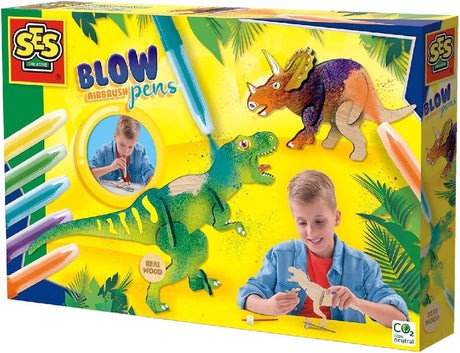 SES Creative SES Blow Airbrush Blasstifte Dinosaurier