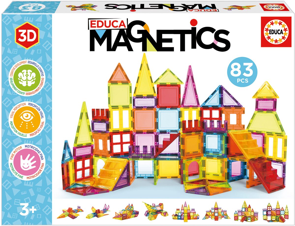 Educa - Magnetics - Magnetfliesen - Magnetplatten - Magnetfliesen - 83 Stück
