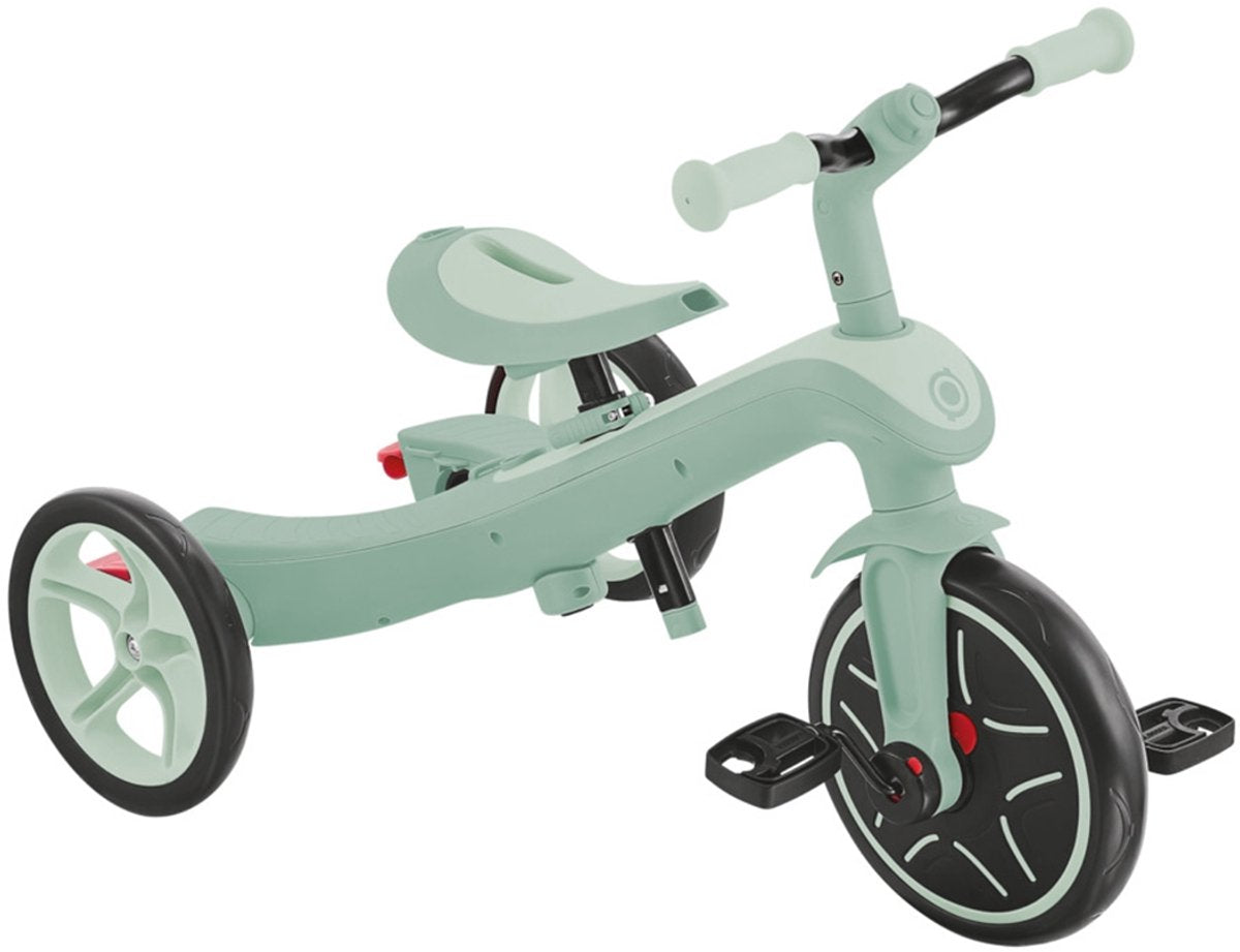 Globber Dreirad – Trike 4 in 1 in Pistazien-Öko – grün – 4in1 Cabrio – mit Schiebestange – von 10 Monaten bis 5 Jahren