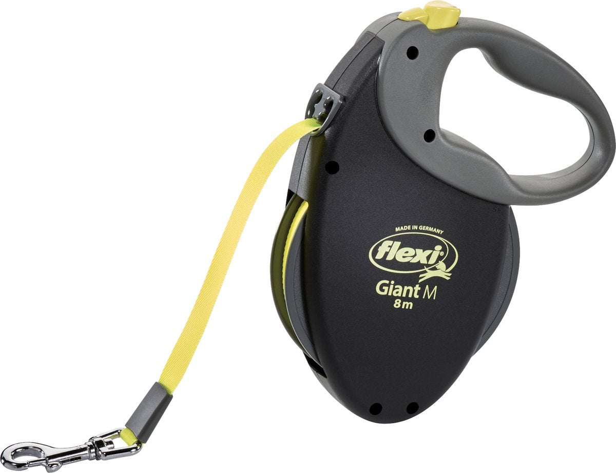 Flexi Retractable Line Giant Tape Neon Schwarz Gelb