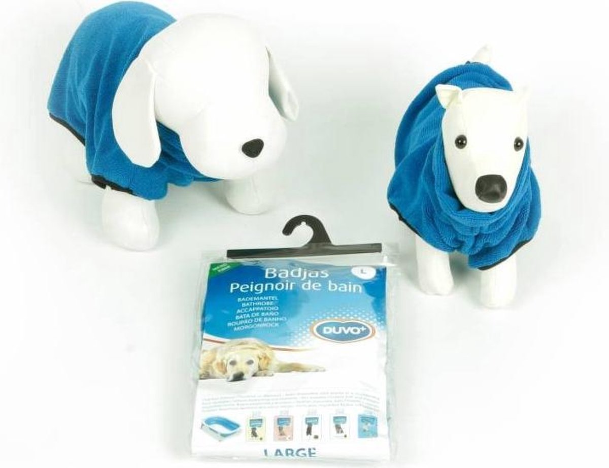 Duvo + Hundebademantel - Blau - 40cm