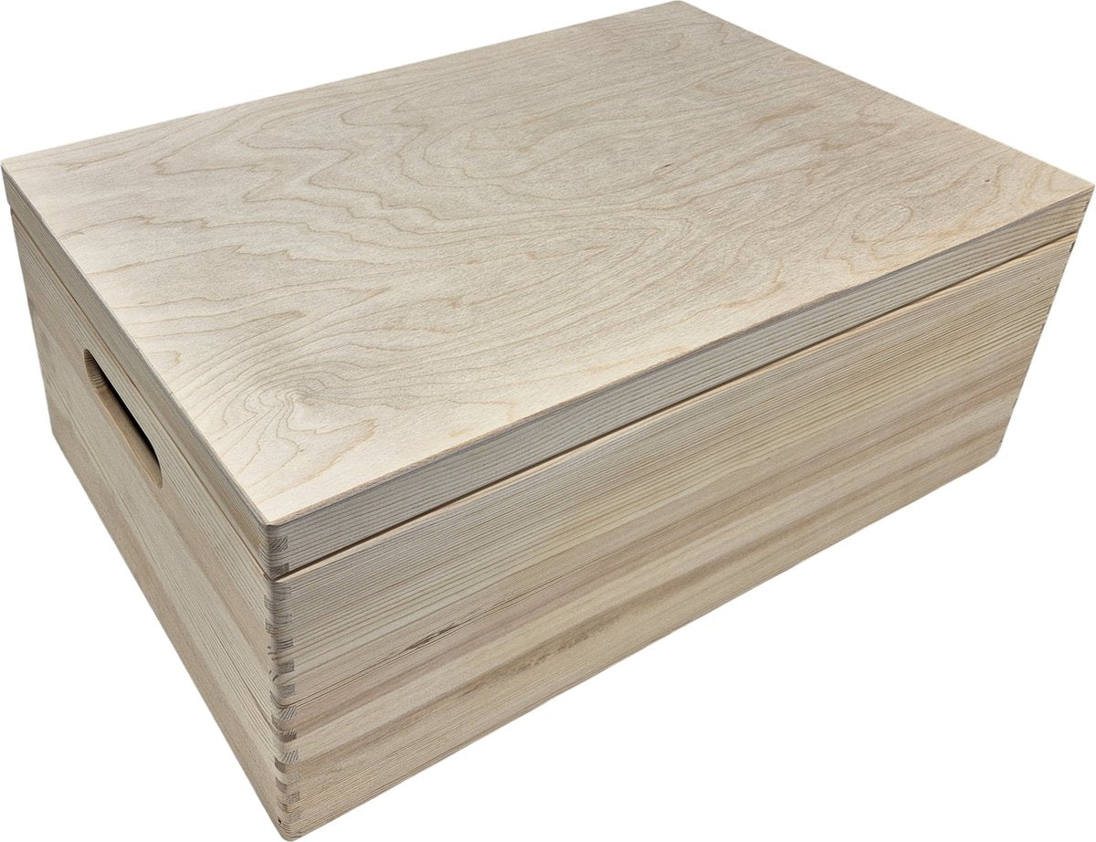 Zeller houten kist 60x40x24 cm met deksel