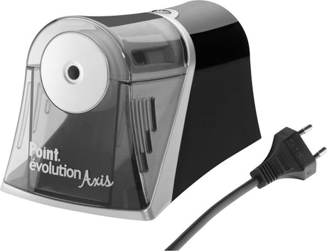 Westcott netzbetriebener elektrischer Bleistiftspitzer – iPoint Evolution Axis – Schwarz – AC-E15510