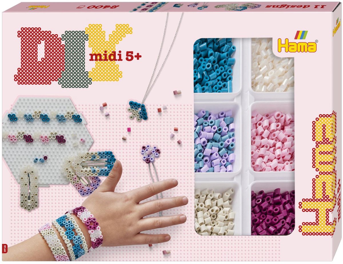 Hama Midi-Bügelperlenset Aktivitätsbox 11 Designs (2400 Stk.)