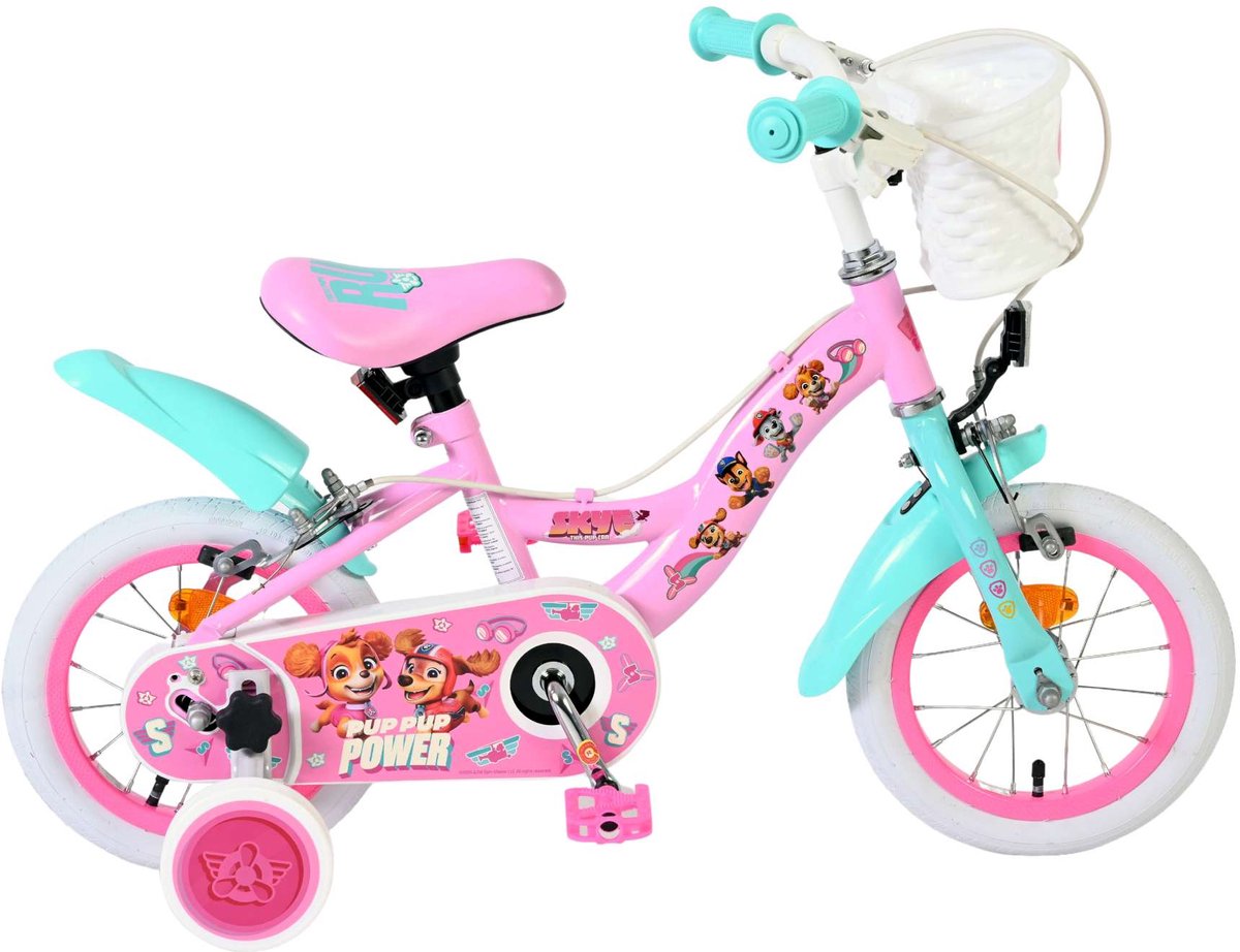 Paw Patrol Kinderfahrrad – Mädchen – 12 Zoll – Pink – zwei Handbremsen