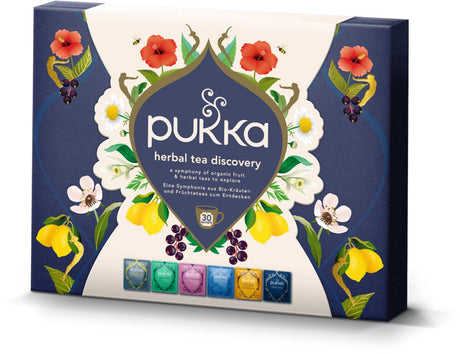 Pukka Tee-Entdeckungsbox – 30 Teebeutel – Bio-Kräutertee – 5 x 6 Beutel – Geschenkset – Teebox – Tee-Geschenkbox