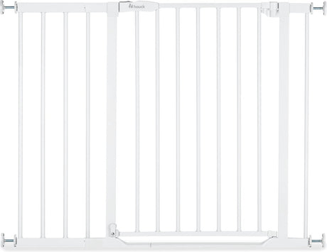 Hauck Clear Step Set 2 Treppenschutzgitter mit 21 cm Verlängerung – 96 bis 101 cm – weiß