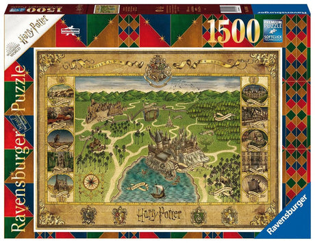 Ravensburger Puzzle Harry Potter Hogwarts Karte – Puzzle – 1500 Teile