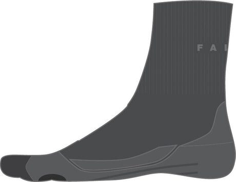 Falke TK2 kurze Anti-Blasen Wandersocken aus dickem Woll-Funktionsmaterial Herren grau - Größe 42-43