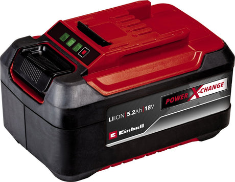 Einhell 5,2 Ah Plus Akku - Power X-Change - 18 V Li-Ion - max. Leistung: 1260 W – aktives Batteriemanagementsystem – Plus-Technologie: mehr Leistung