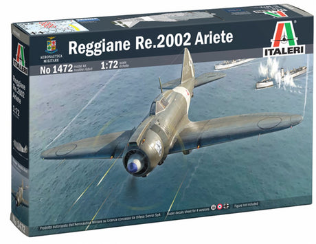 Italeri Modellbausatz Flugzeug – 1472 Reggiane re.2002 Ariete – Propellerflugzeug aus Kunststoff – 1:72 – Modellbau