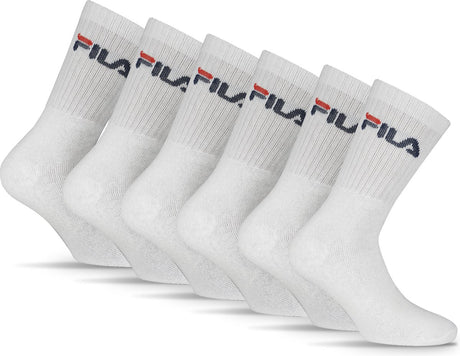 Fila Tennis-Sportsocken – Größe 35 38 – 6er-Pack – weiß