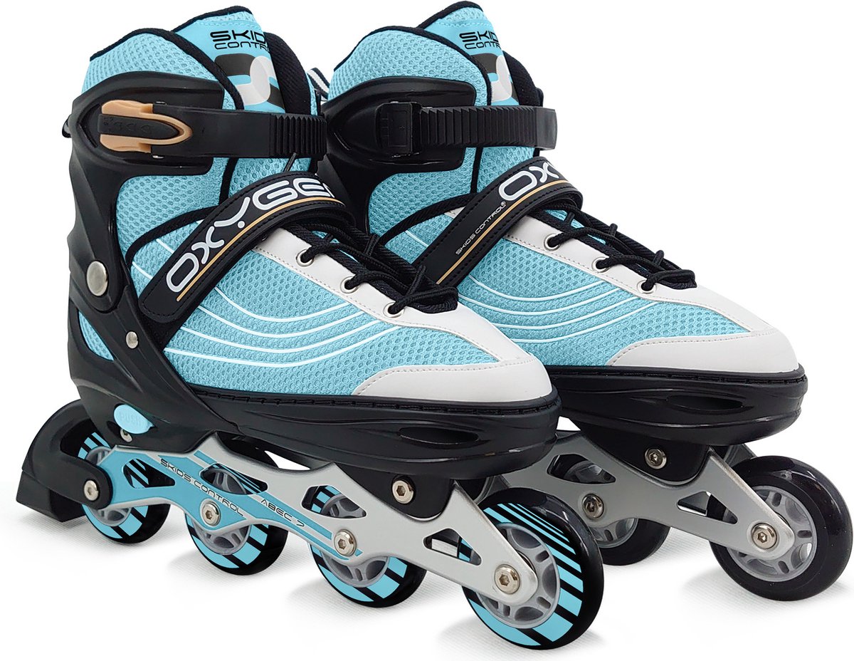 Skids Control Sauerstoffinline Skates Semi-Softboot einstellbare blaue Größe 38-41