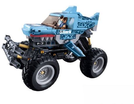 Sluban Power Bricks Bigfoot Blue Konstruktionsspielzeug für Kinder ab 6 Jahren – Konstruktionsspielzeug Modellbau Monster Truck – Baukasten mit 273 Bausteinen und 1 Minifigur – M38-B1163