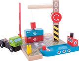 Bigjigs Holzschienen – Containerwerft