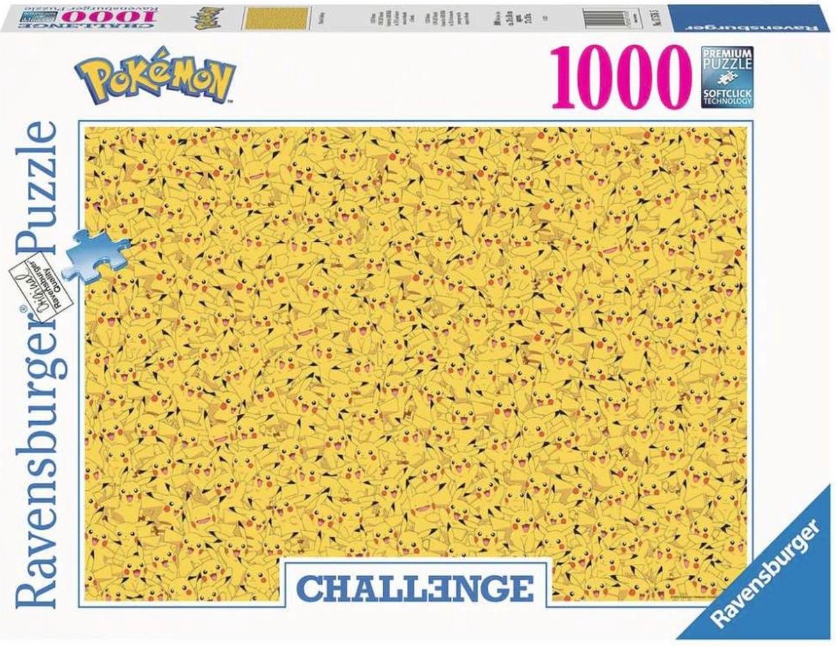 Ravensburger Puzzle Pikachu Challenge – Pokémon – 1000 Teile.