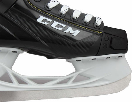 CCM – Supertacks 9355 – Eishockey-Schlittschuhe – Schlittschuhe Herren – Erwachsene – Schwarz – verstärkte Unterstützung, Edelstahl-Speedblade – normale Passform – Größe EU 48