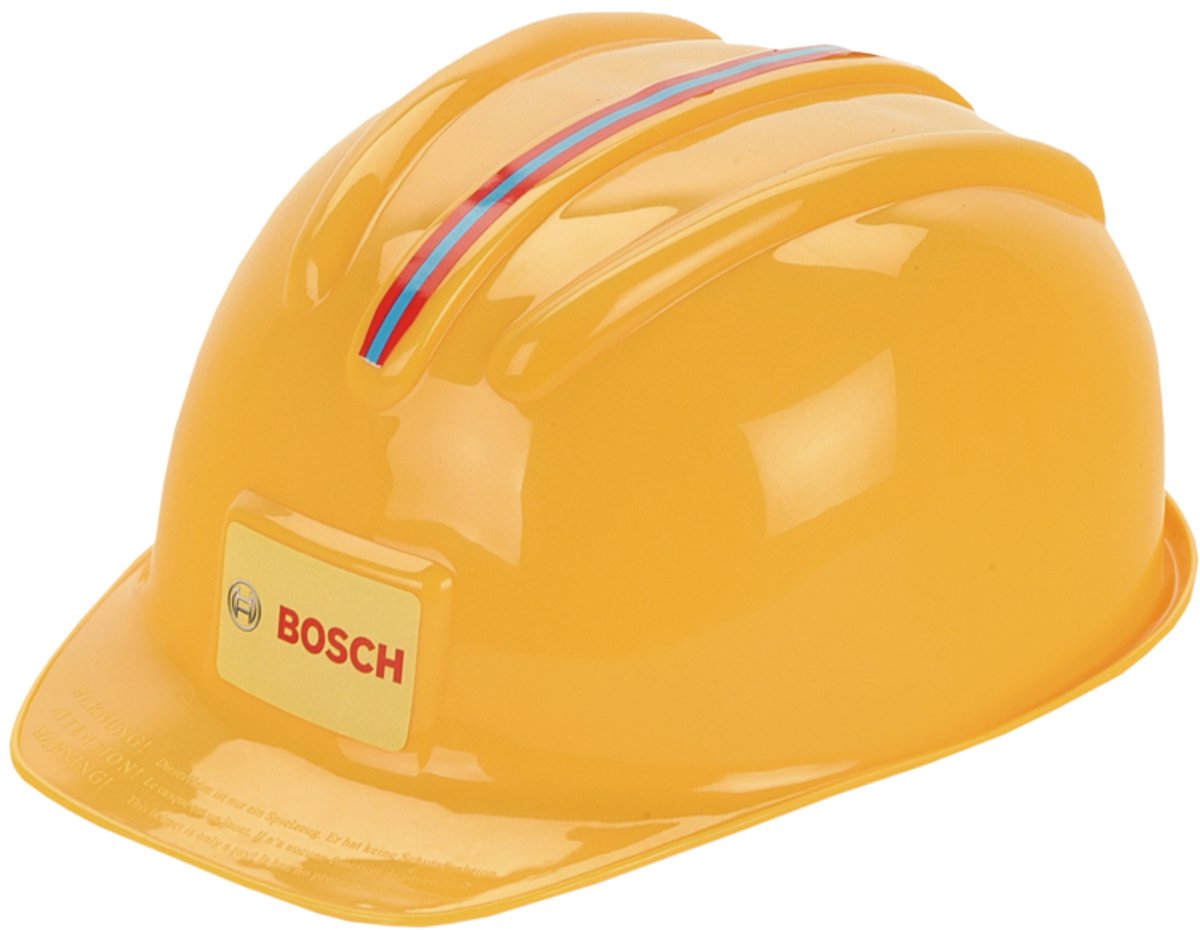 Klein Toys Bosch Mini-Spielzeughelm – größenverstellbar – bietet Spaß, aber keinen Schutz – gelb