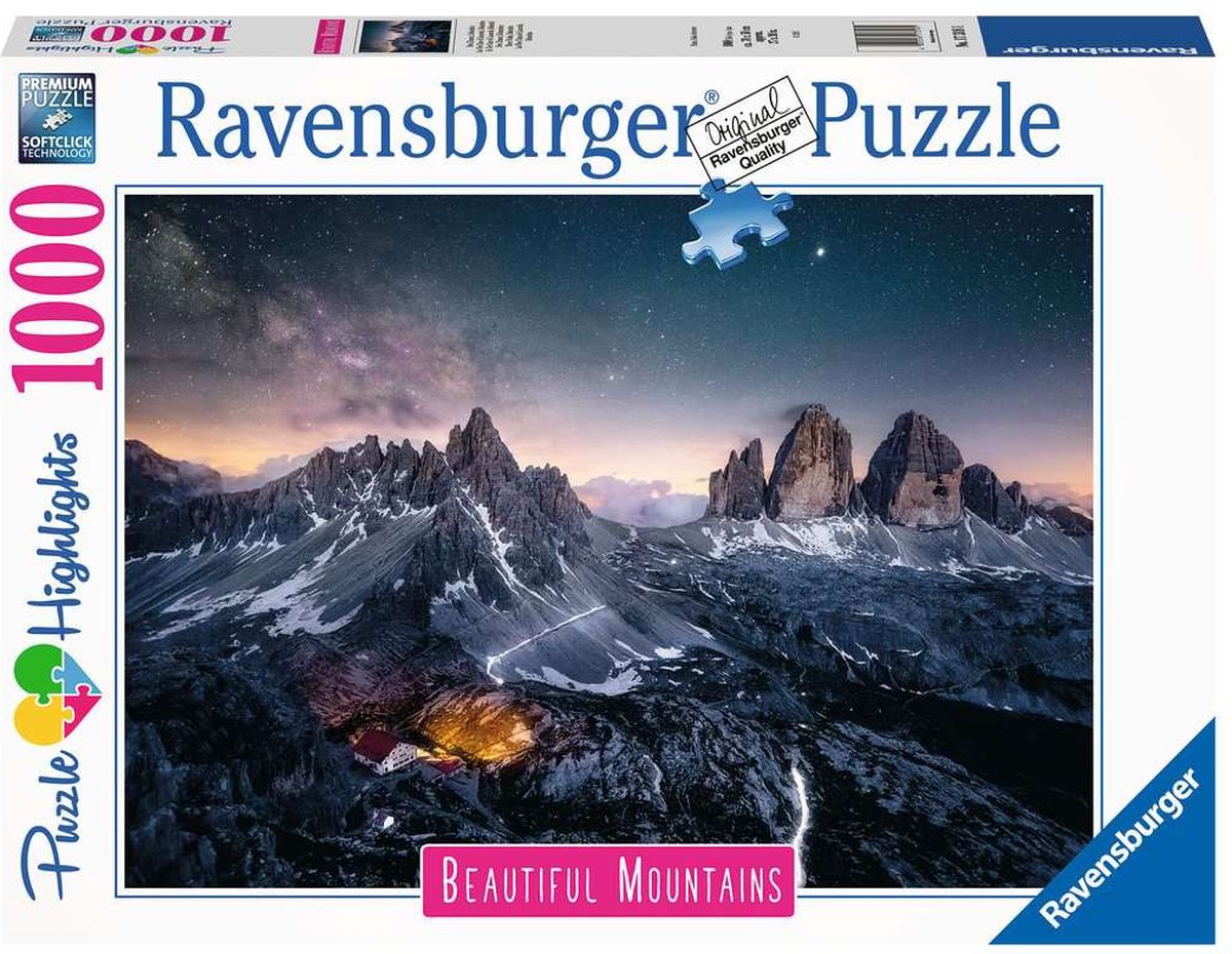 Ravensburger Puzzle drei Sätze, Dolomiten - Puzzle - 1000 Teile