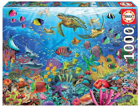 Educa - Puzzle - Schildkröten im Paradies - 1000 Teile - Puzzle für Erwachsene