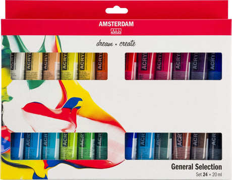 Bruynzeel Amsterdam Acrylfarben-Standardset, 24-tlg.