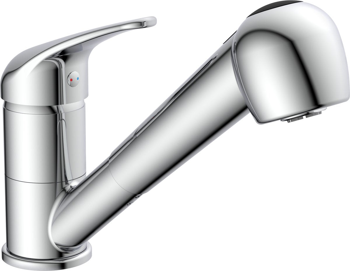 Schütte One -Button -Mixer mit erweiterbarem Ausgang Ultra Chrome -gelenkt