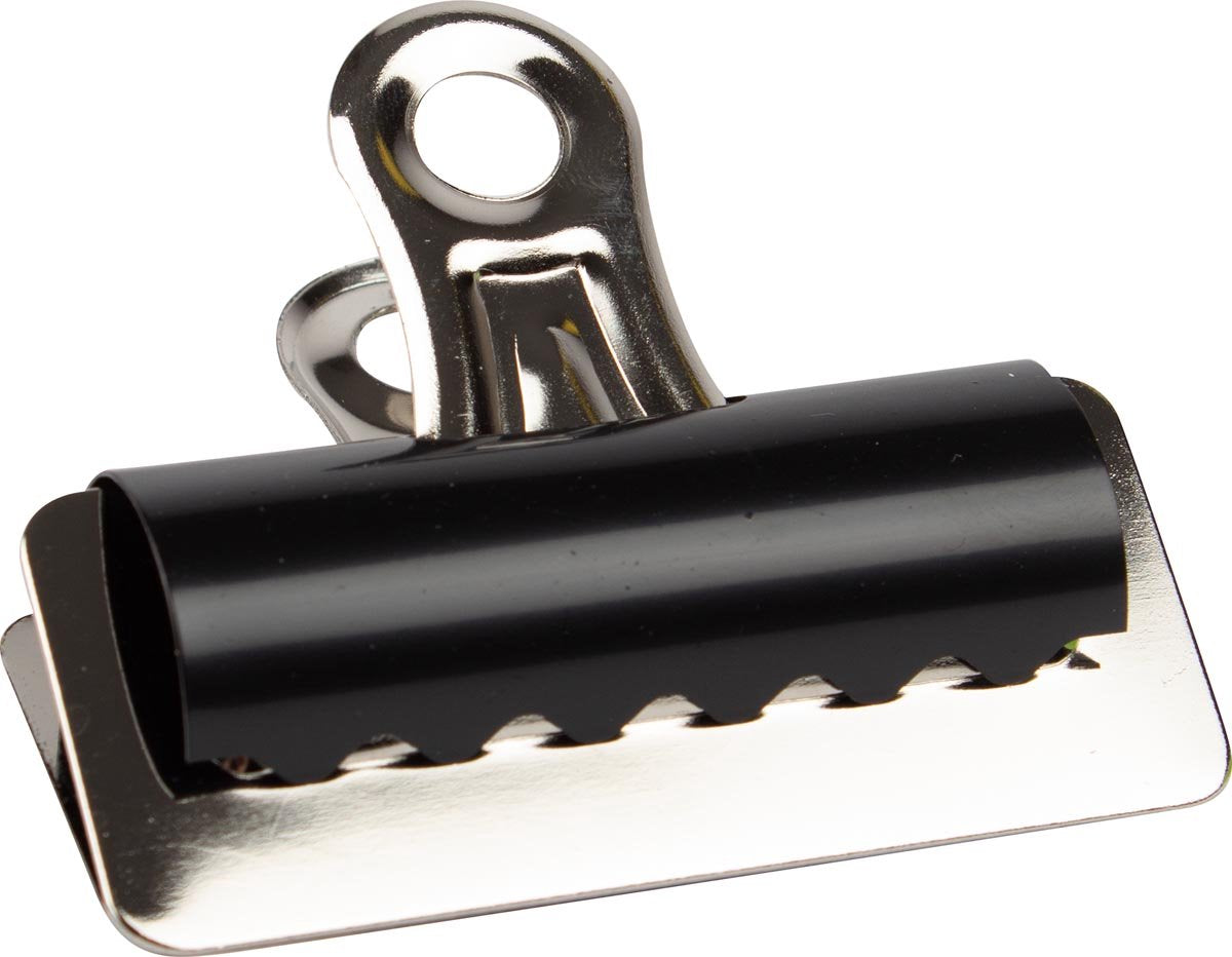 Q-Connect Bulldog-Clip, schwarz, 70 mm, Karton à 10 Stück, 12 Stück