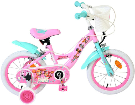 Volare Paw Patrol Kinderfahrrad – Mädchen – 14 Zoll – Pink – zwei Handbremsen