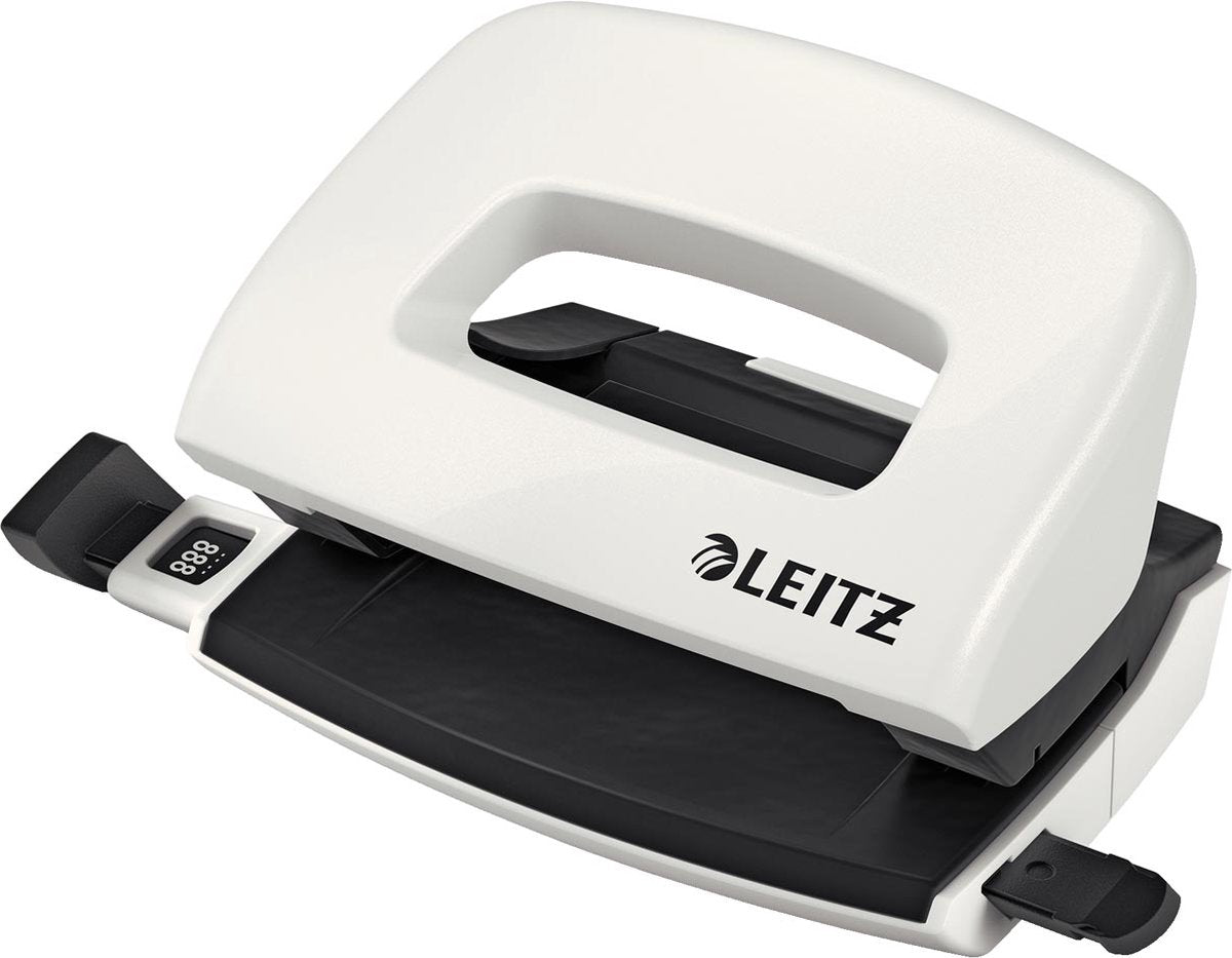 Leitz Wow Mini-Lochstanze aus Metall, weiß