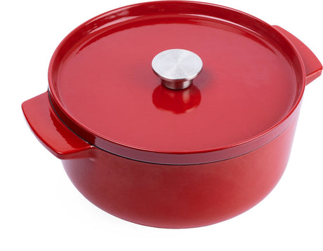 Kitchenaid Bratpfanne 26 cm – emailliertes Gusseisen – Kaiserrot – rund