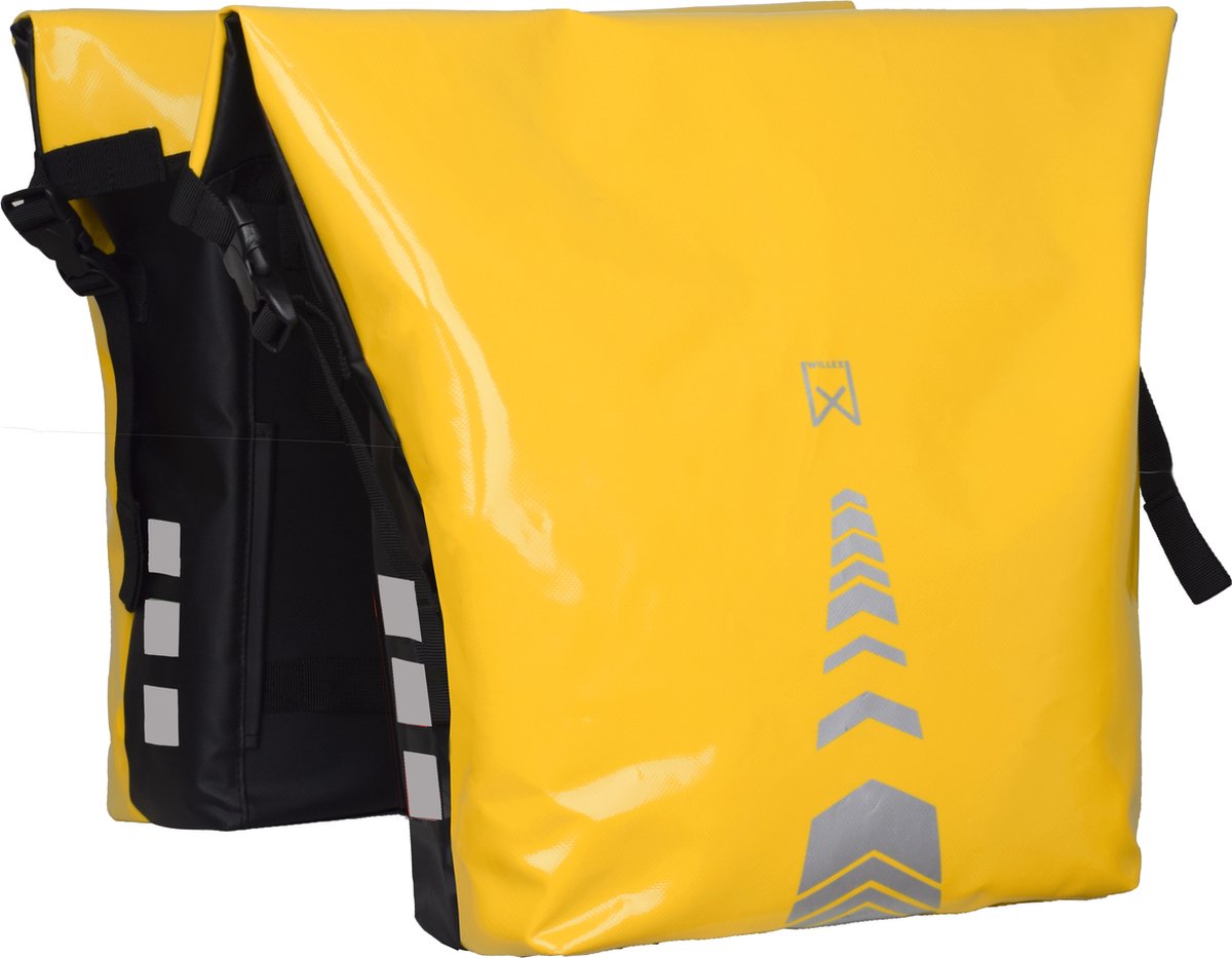 Willex doppelte Fahrradtasche - sportlich - gelb - 34l